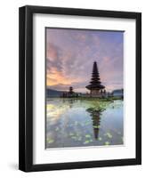 Indonesia, Bali, Bedugul, Pura Ulun Danau Bratan Temple on Lake Bratan-Michele Falzone-Framed Premium Photographic Print