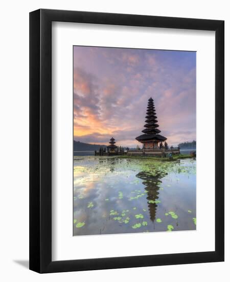 Indonesia, Bali, Bedugul, Pura Ulun Danau Bratan Temple on Lake Bratan-Michele Falzone-Framed Premium Photographic Print