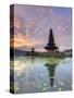 Indonesia, Bali, Bedugul, Pura Ulun Danau Bratan Temple on Lake Bratan-Michele Falzone-Stretched Canvas