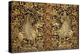 Indonesia, Bali. Detail on Besakih Temple door.-Jaynes Gallery-Stretched Canvas