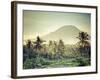 Indonesia, Bali, East Bali, Amlapura, Rice Fields and Gunung Agung Volcano-Michele Falzone-Framed Photographic Print