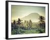 Indonesia, Bali, East Bali, Amlapura, Rice Fields and Gunung Agung Volcano-Michele Falzone-Framed Photographic Print