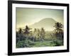 Indonesia, Bali, East Bali, Amlapura, Rice Fields and Gunung Agung Volcano-Michele Falzone-Framed Photographic Print