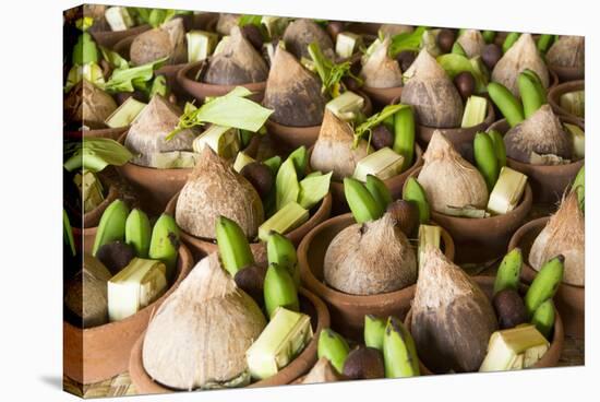 Indonesia, Bali. Offerings in a Bowl for Festivals on Bali Island-Emily Wilson-Stretched Canvas