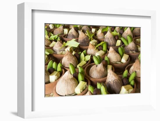 Indonesia, Bali. Offerings in a Bowl for Festivals on Bali Island-Emily Wilson-Framed Photographic Print