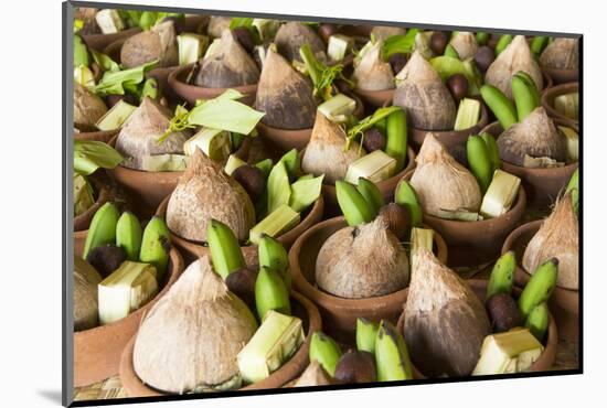 Indonesia, Bali. Offerings in a Bowl for Festivals on Bali Island-Emily Wilson-Mounted Photographic Print