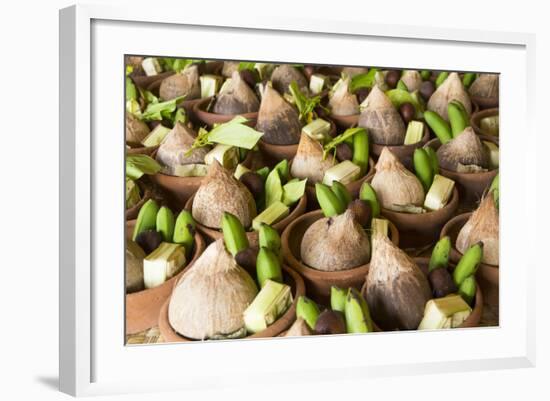 Indonesia, Bali. Offerings in a Bowl for Festivals on Bali Island-Emily Wilson-Framed Photographic Print