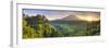 Indonesia, Bali, Redang, View of Rice Terraces and Gunung Agung Volcano-Michele Falzone-Framed Premium Photographic Print