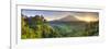 Indonesia, Bali, Redang, View of Rice Terraces and Gunung Agung Volcano-Michele Falzone-Framed Premium Photographic Print