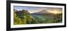 Indonesia, Bali, Redang, View of Rice Terraces and Gunung Agung Volcano-Michele Falzone-Framed Premium Photographic Print