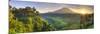 Indonesia, Bali, Redang, View of Rice Terraces and Gunung Agung Volcano-Michele Falzone-Mounted Photographic Print