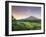 Indonesia, Bali, Redang, View of Rice Terraces and Gunung Agung Volcano-Michele Falzone-Framed Photographic Print