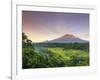 Indonesia, Bali, Redang, View of Rice Terraces and Gunung Agung Volcano-Michele Falzone-Framed Photographic Print