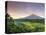 Indonesia, Bali, Redang, View of Rice Terraces and Gunung Agung Volcano-Michele Falzone-Stretched Canvas