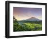 Indonesia, Bali, Redang, View of Rice Terraces and Gunung Agung Volcano-Michele Falzone-Framed Photographic Print