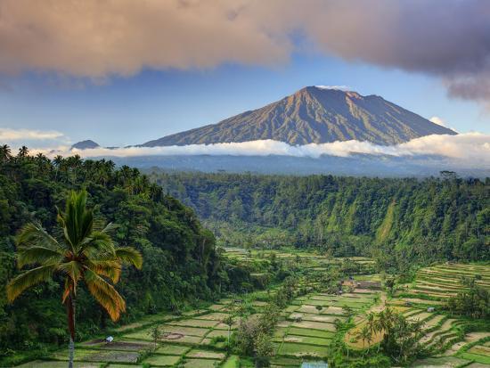 Indonesia, Bali, Rendang Rice Terraces and Gunung Agung Volcano'  Photographic Print - Michele Falzone | AllPosters.com