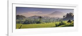 Indonesia, Bali, Sidemen, Iseh, Rice Fields and Gunung Agung Volcano-Michele Falzone-Framed Photographic Print