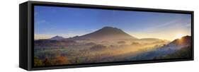 Indonesia, Bali, Sidemen, Sidemen Valley and Gunung Agung Volcano-Michele Falzone-Framed Stretched Canvas