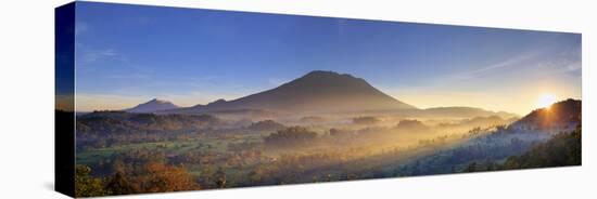 Indonesia, Bali, Sidemen, Sidemen Valley and Gunung Agung Volcano-Michele Falzone-Stretched Canvas