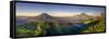 Indonesia, Bali, the Caldera of Gunung Batur Volcano and Danau Batur Lake-Michele Falzone-Framed Stretched Canvas