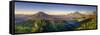 Indonesia, Bali, the Caldera of Gunung Batur Volcano and Danau Batur Lake-Michele Falzone-Framed Stretched Canvas