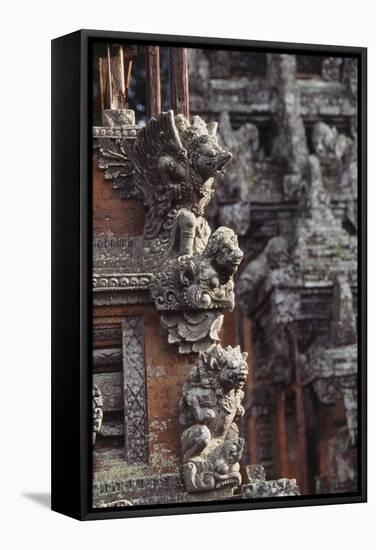 Indonesia, Bali, Ubud, Carvings in Temple in Monkey Forest Sanctuary-Paul Souders-Framed Stretched Canvas