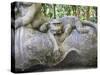 Indonesia, Bali, Ubud. Statue in Bali Sacred Monkey Forest.-Julie Eggers-Stretched Canvas