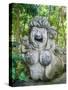 Indonesia, Bali, Ubud. Statue in Bali Sacred Monkey Forest.-Julie Eggers-Stretched Canvas