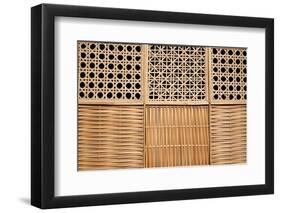 Indonesia, Bali. Woven ratan wall.-Cindy Miller Hopkins-Framed Photographic Print