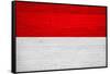 Indonesia Flag Design with Wood Patterning - Flags of the World Series-Philippe Hugonnard-Framed Stretched Canvas