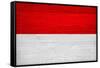 Indonesia Flag Design with Wood Patterning - Flags of the World Series-Philippe Hugonnard-Framed Stretched Canvas