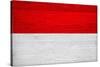 Indonesia Flag Design with Wood Patterning - Flags of the World Series-Philippe Hugonnard-Stretched Canvas