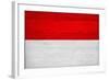 Indonesia Flag Design with Wood Patterning - Flags of the World Series-Philippe Hugonnard-Framed Art Print