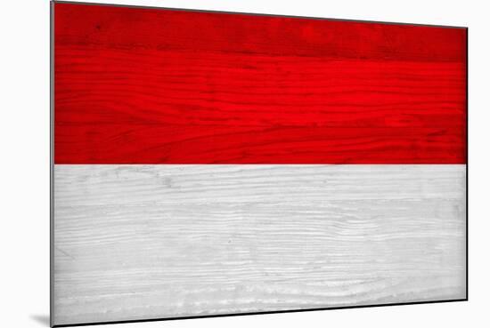 Indonesia Flag Design with Wood Patterning - Flags of the World Series-Philippe Hugonnard-Mounted Art Print