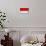 Indonesia Flag Design with Wood Patterning - Flags of the World Series-Philippe Hugonnard-Art Print displayed on a wall