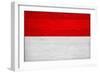 Indonesia Flag Design with Wood Patterning - Flags of the World Series-Philippe Hugonnard-Framed Art Print