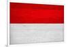 Indonesia Flag Design with Wood Patterning - Flags of the World Series-Philippe Hugonnard-Framed Art Print