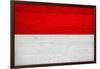 Indonesia Flag Design with Wood Patterning - Flags of the World Series-Philippe Hugonnard-Framed Art Print