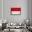 Indonesia Flag Design with Wood Patterning - Flags of the World Series-Philippe Hugonnard-Framed Art Print displayed on a wall