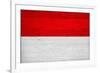 Indonesia Flag Design with Wood Patterning - Flags of the World Series-Philippe Hugonnard-Framed Art Print