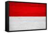 Indonesia Flag Design with Wood Patterning - Flags of the World Series-Philippe Hugonnard-Framed Stretched Canvas