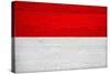 Indonesia Flag Design with Wood Patterning - Flags of the World Series-Philippe Hugonnard-Stretched Canvas