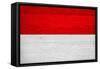 Indonesia Flag Design with Wood Patterning - Flags of the World Series-Philippe Hugonnard-Framed Stretched Canvas