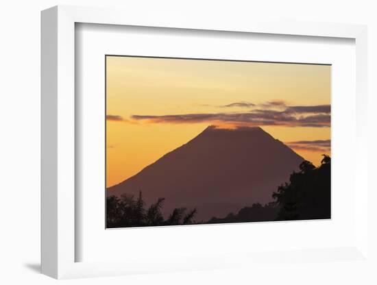 Indonesia, Flores Island, Bajawa. Ebulobo Volcano at Sunrise.-Nigel Pavitt-Framed Photographic Print