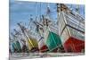 Indonesia, Jakarta, Old Harbor. Moored boats.-Jaynes Gallery-Mounted Photographic Print