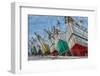 Indonesia, Jakarta, Old Harbor. Moored boats.-Jaynes Gallery-Framed Photographic Print