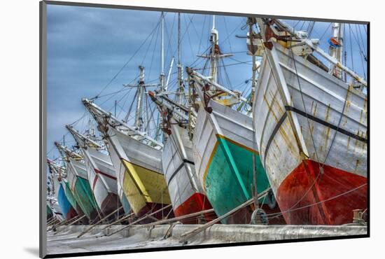 Indonesia, Jakarta, Old Harbor. Moored boats.-Jaynes Gallery-Mounted Photographic Print