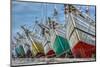 Indonesia, Jakarta, Old Harbor. Moored boats.-Jaynes Gallery-Mounted Photographic Print