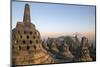 Indonesia, Java, Borobudur. Early Morning Sun Shines on the Dormant Stratovolcano-Nigel Pavitt-Mounted Photographic Print