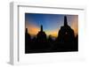 Indonesia, Java, Borobudur. Sunrise over the Active Stratovolcano-Nigel Pavitt-Framed Photographic Print